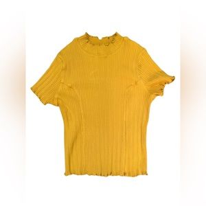 Wild Fable Ruched Mustard Top